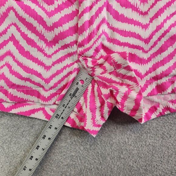 Lilly Pulitzer Shorts Womens 2 Pink Zebra Chevron Striped Walsh Resort Cruise - Picture 9 of 15